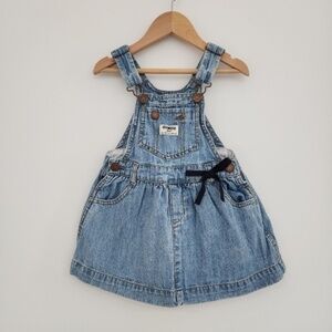 Oshkosh B'Gosh Overall Denim Jean Dress SIZE 12 MONTHS